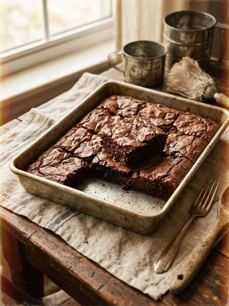 Delicious homemade brownies served on a plate with chocolate drizzle