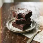 Delicious homemade Keto Brownies with chocolate and nuts.