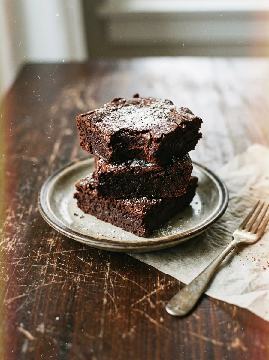 Delicious homemade Keto Brownies with chocolate and nuts.