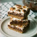Delicious S'mores Cookie Bars with chocolate and marshmallows